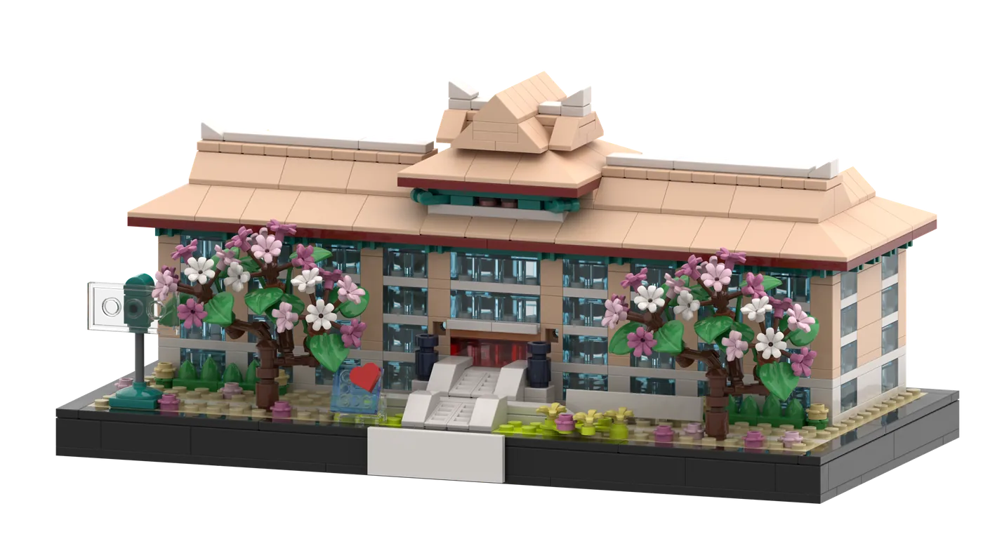 九楼建筑空间积木模型